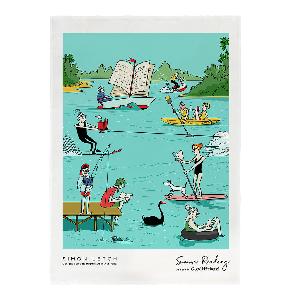 Summer Reading Lakeside - 2023 - Tea Towel