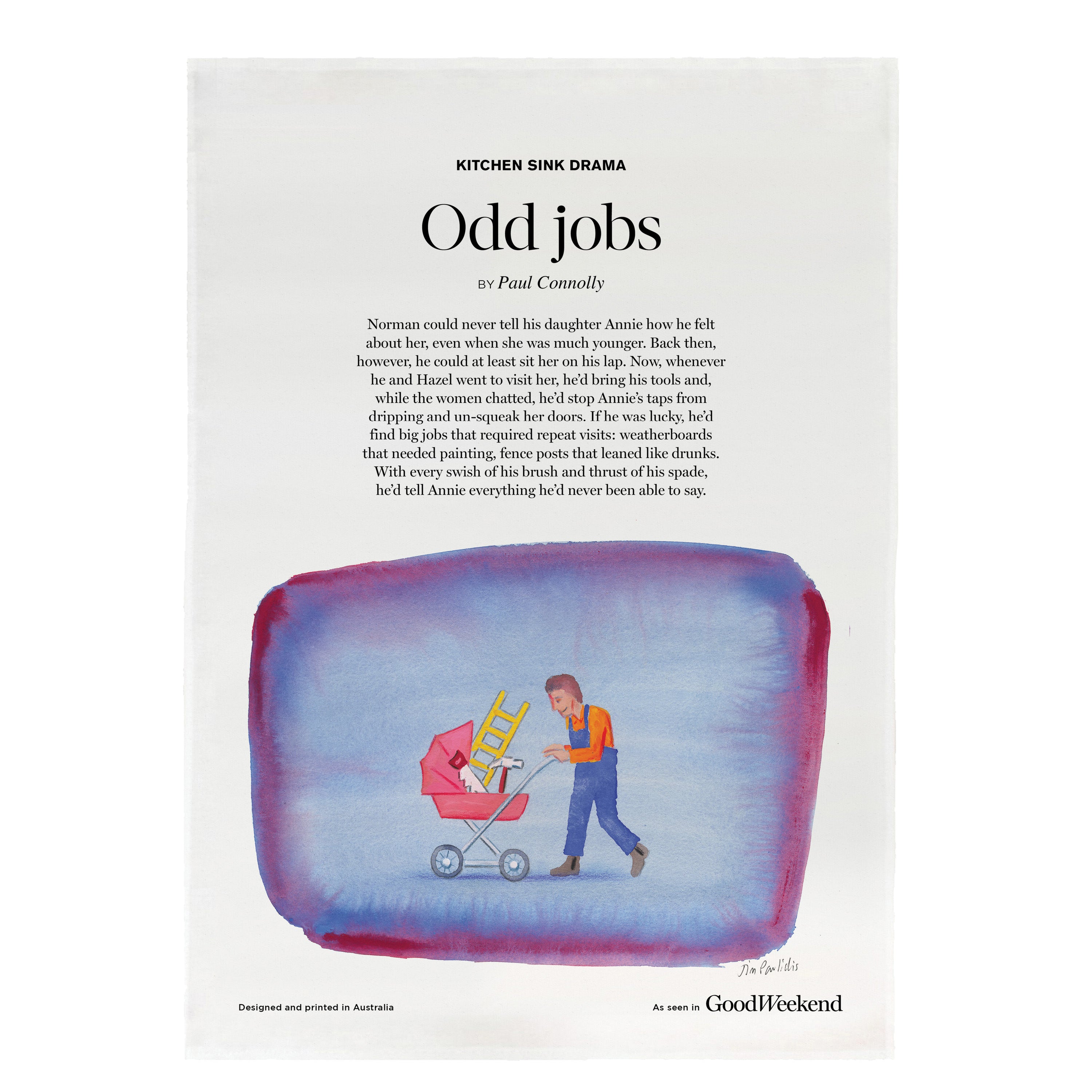 Odd Jobs - Kitchen Sink Drama - Tea Towel