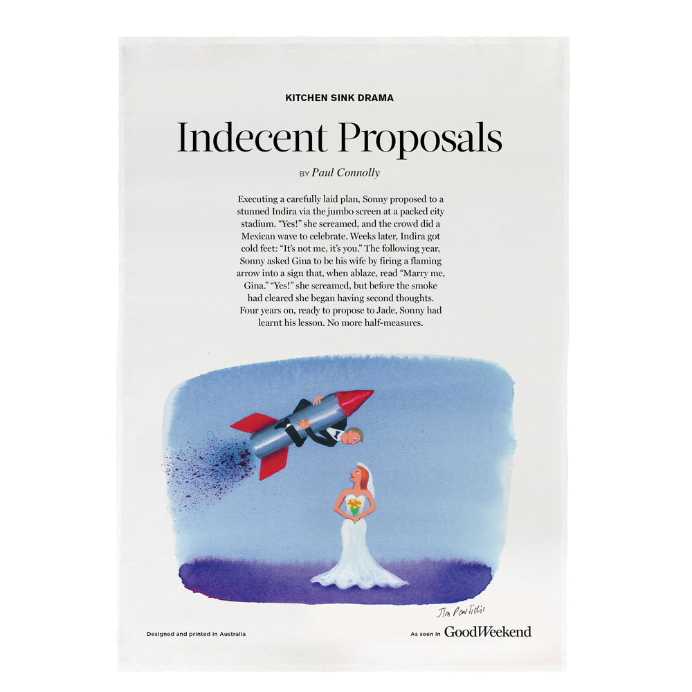 Indecent Proposals - Kitchen Sink Drama - Tea Towel
